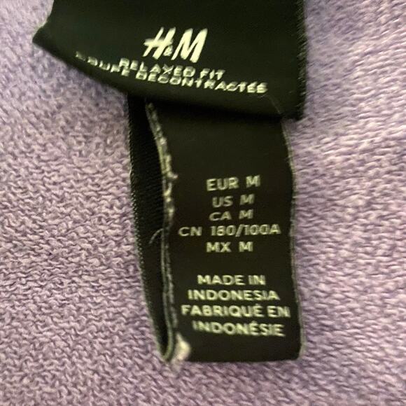 H&M Sweatshirt Women's Size M Purple Full Zip Snoopy Skateboard Graphic - Picture 3 of 8